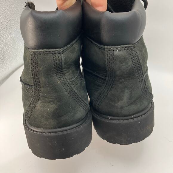 Timberland Youth Black Nubuck Waterproof Boots Sz‎ 1 Primaloft Insulated 12707 - Picture 4 of 8